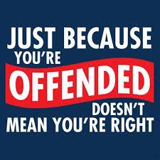 Funny T-Shirts design "Just Because Your Offended Doesn't Mean You're Right"