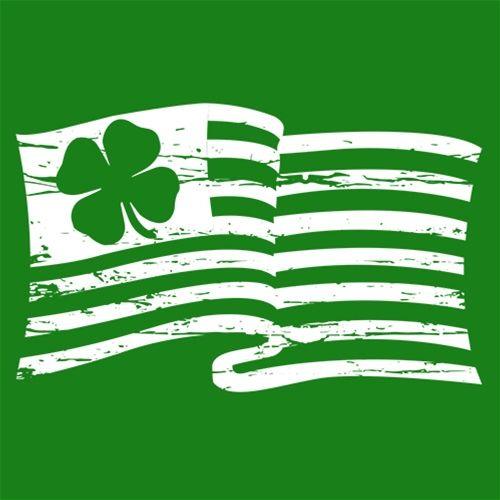 Funny T-Shirts design "Irish American Flag"
