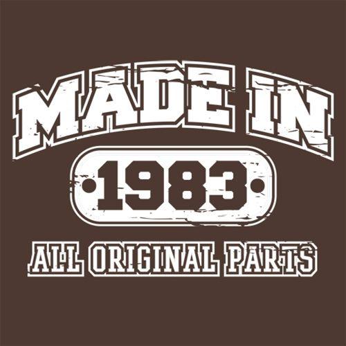 Funny T-Shirts design "Made in 1983 All Original Parts"
