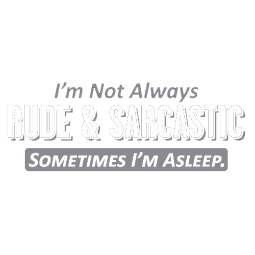 I'm Not Always Rude & Sarcastic Sometimes I'm Asleep.