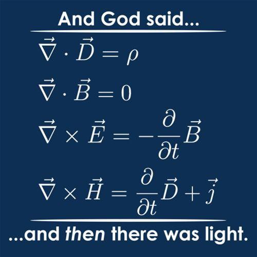 Funny T-Shirts design "And God Said And Then There Was Light"