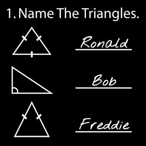 Funny T-Shirts design "Name The Triangles"