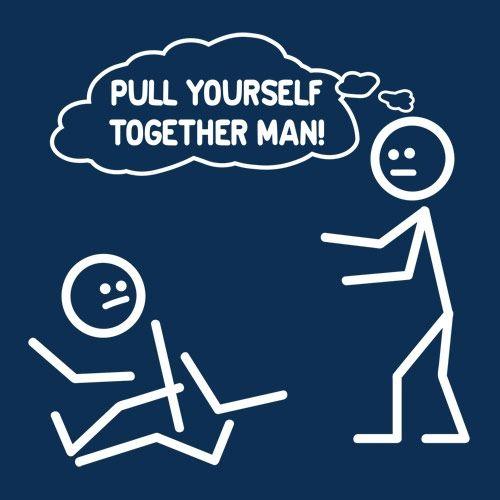 Funny T-Shirts design "Pull Yourself Together Man"