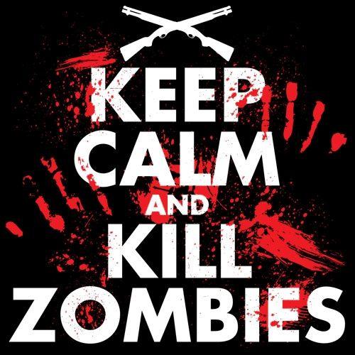 Funny T-Shirts design "Keep Calm And Kill Zombies"