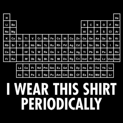 Funny T-Shirts design "I Wear This Shirt Periodically"