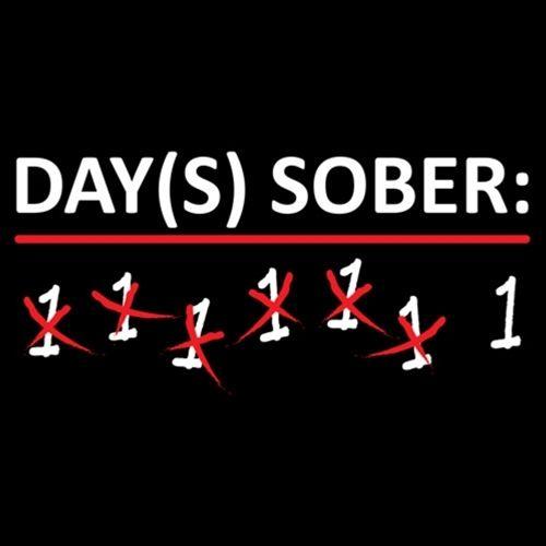 Funny T-Shirts design "Day(s) Sober T-Shirt"