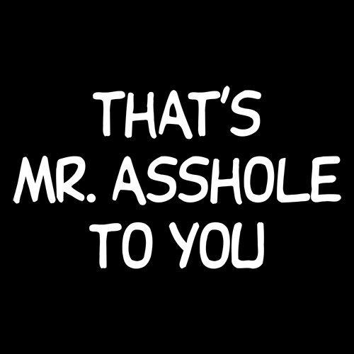 Funny T-Shirts design "That's Mr. Asshole To You"