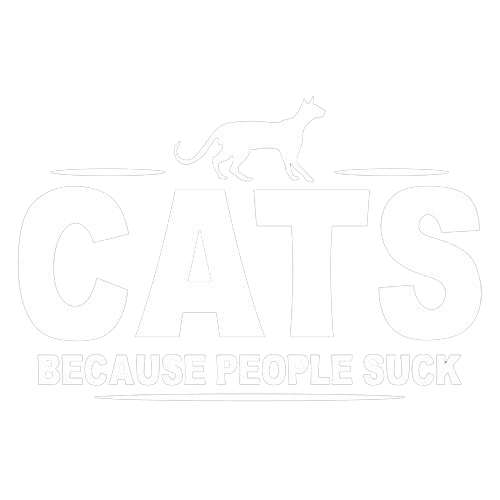 Funny T-Shirts design "CATS - Because People Suck"