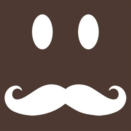 Funny T-Shirts design "Moustache Smile"