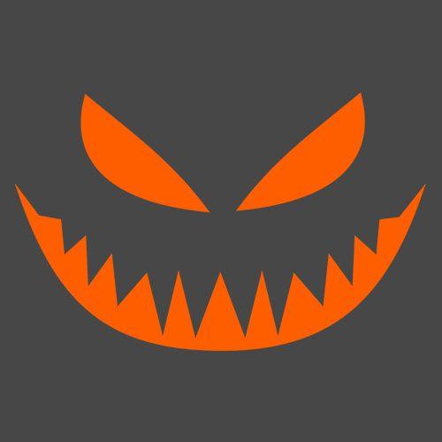 Funny T-Shirts design "Mean Pumpkin Emoticon"