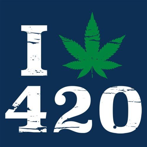 Funny T-Shirts design "I Love 420 T-Shirt"