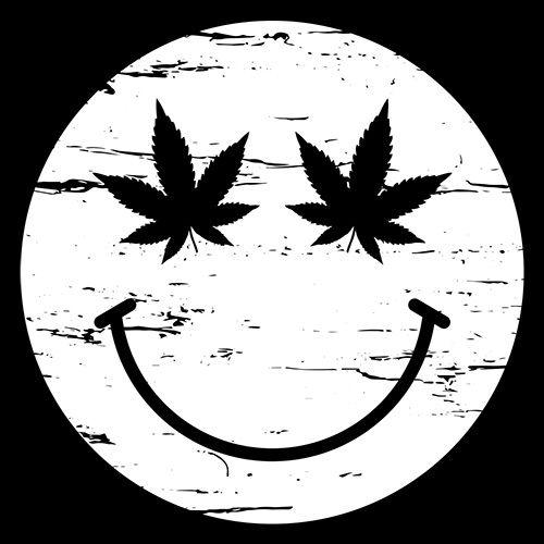 Funny T-Shirts design "Weed Smile Face T-Shirt"
