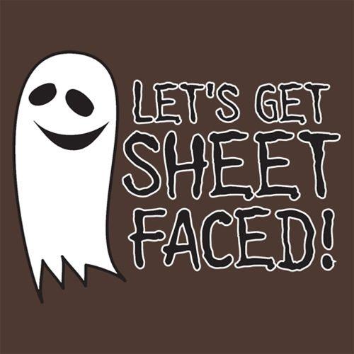 Funny T-Shirts design "Let's Get Sheet Faced"