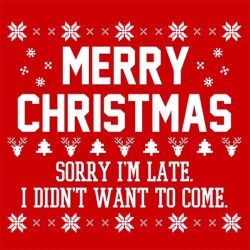 Merry Christmas Sorry I'm Late I Didn't Want To Come