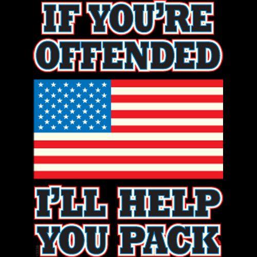 Funny T-Shirts design "If You're Offended I'll Help You Pack"