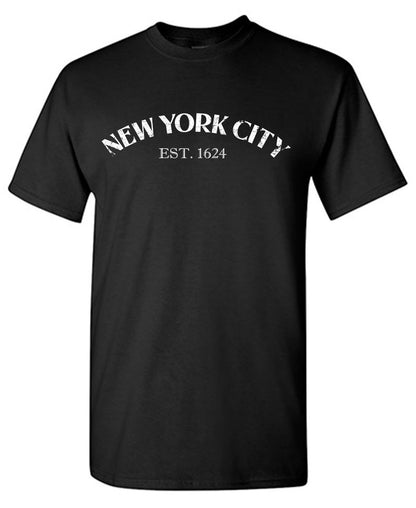 Funny T-Shirts design "New York City Est. 1624 T-Shirt"