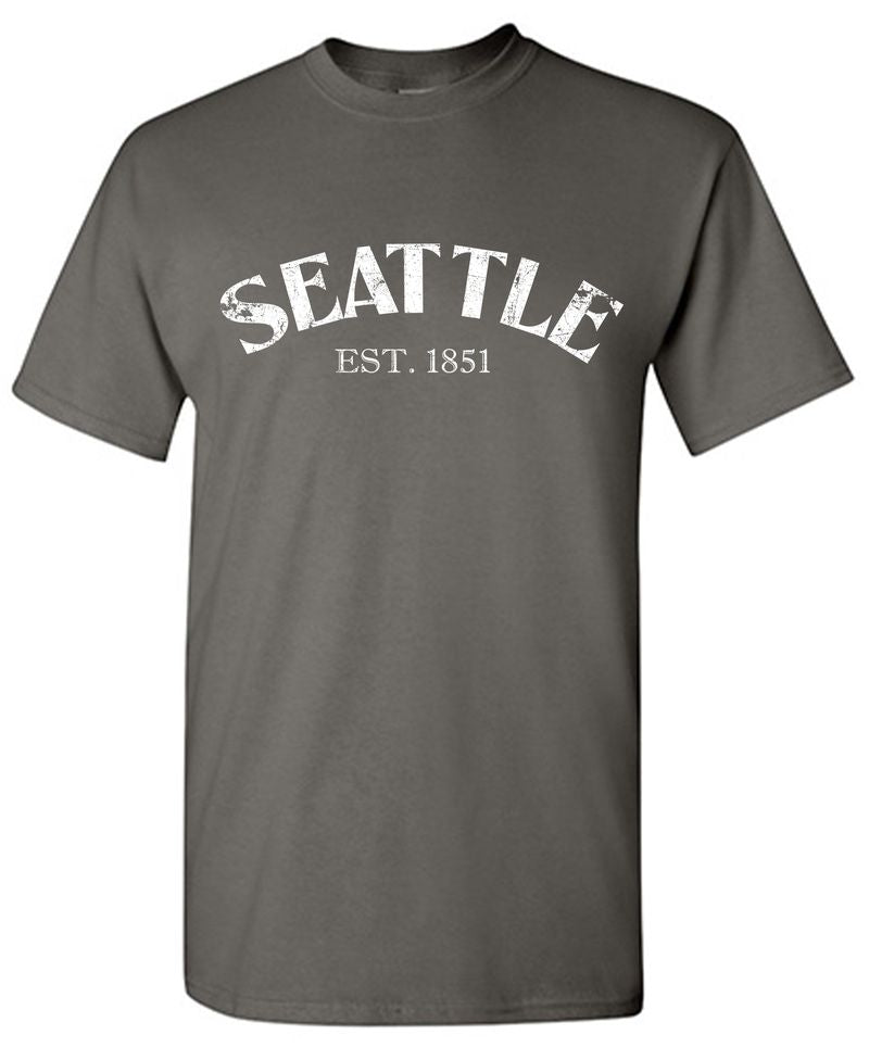 Funny T-Shirts design "Seattle Est. 1851 T-Shirt"