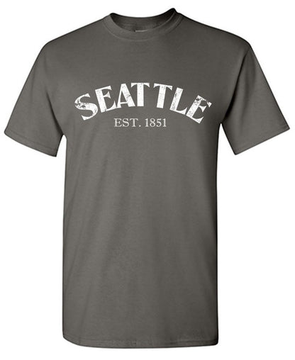 Funny T-Shirts design "Seattle Est. 1851 T-Shirt"