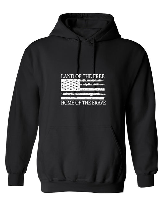 Funny T-Shirts design "Land of the Free Home of the Brave  T-Shirt - Hoodie"