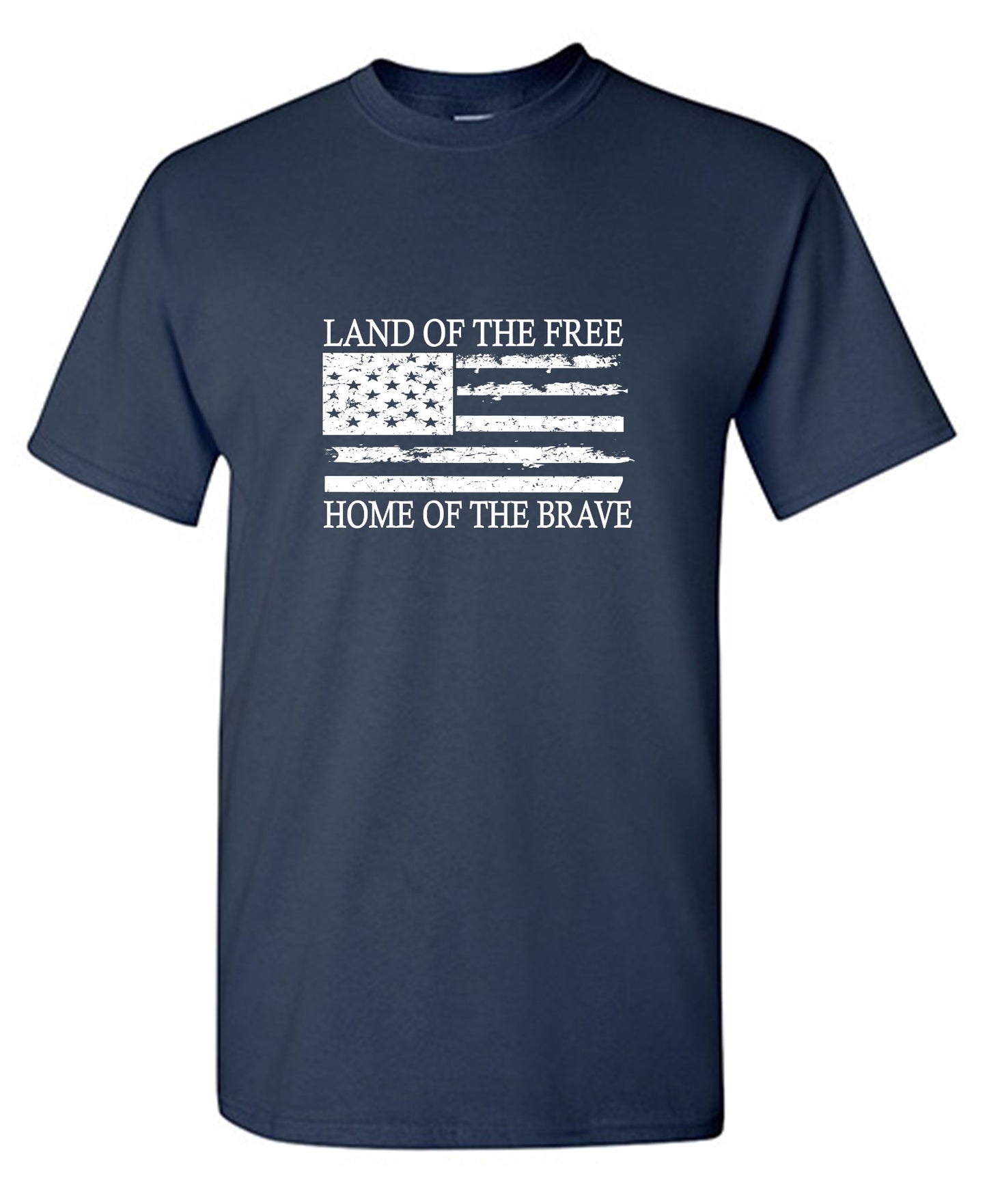 Funny T-Shirts design "Land of the Free Home of the Brave  T-Shirt - Tall Tee"