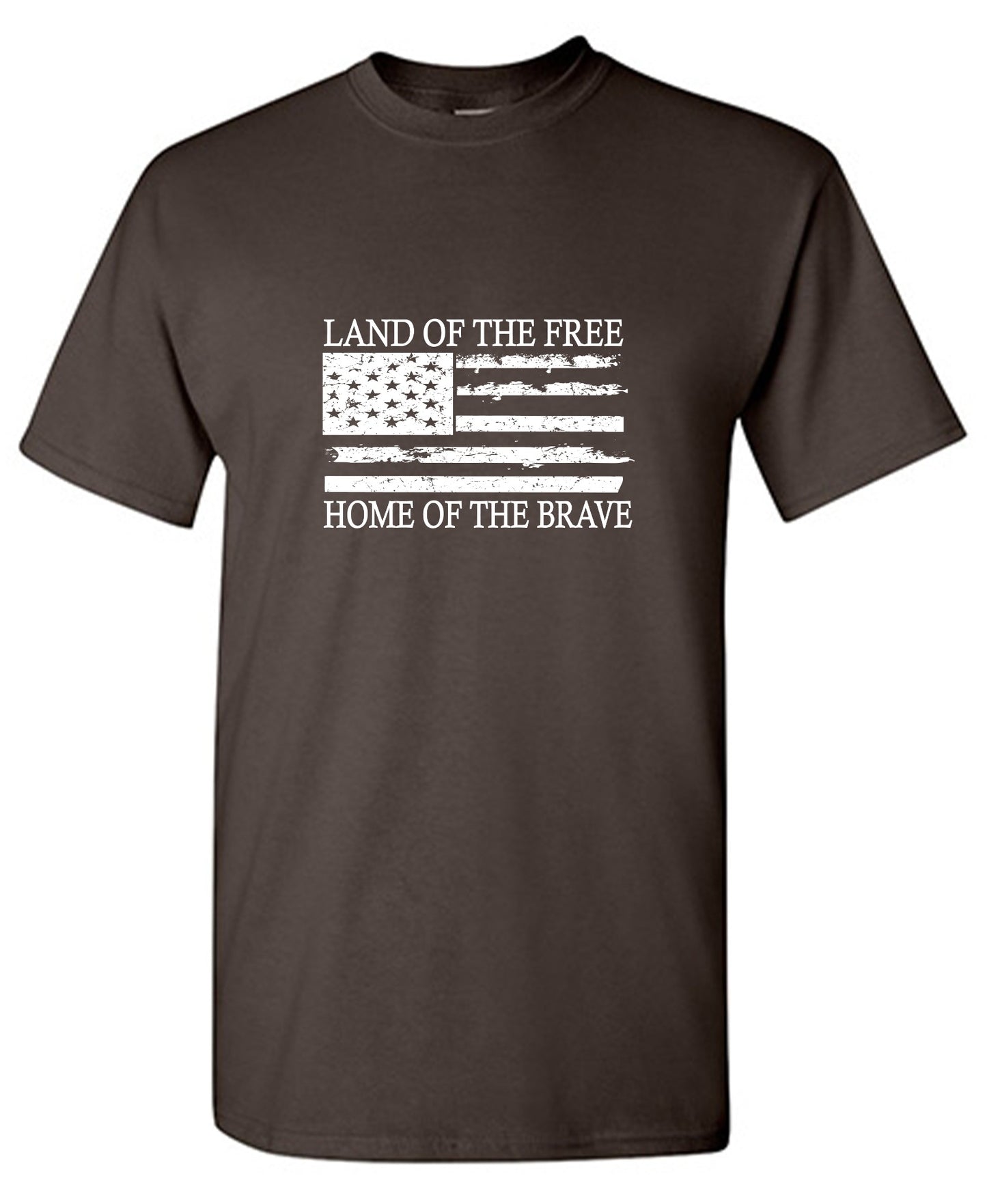 Funny T-Shirts design "Land of the Free Home of the Brave  T-Shirt - Ring Spun Tee"