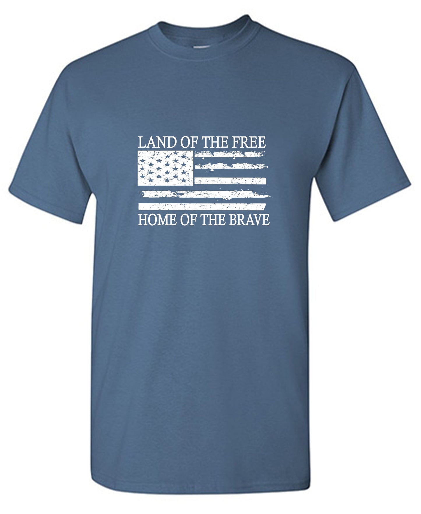 Funny T-Shirts design "Land of the Free Home of the Brave  T-Shirt - Ring Spun Tee"