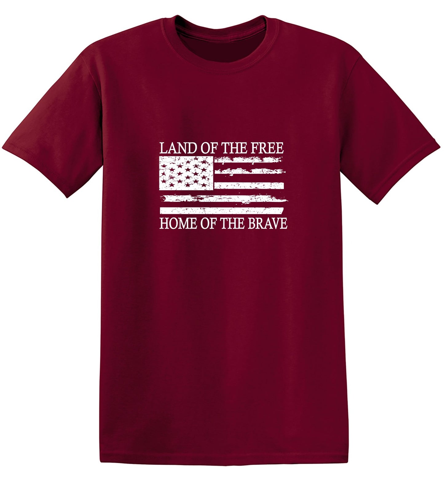 Funny T-Shirts design "Land of the Free Home of the Brave  T-Shirt - Ring Spun Tee"