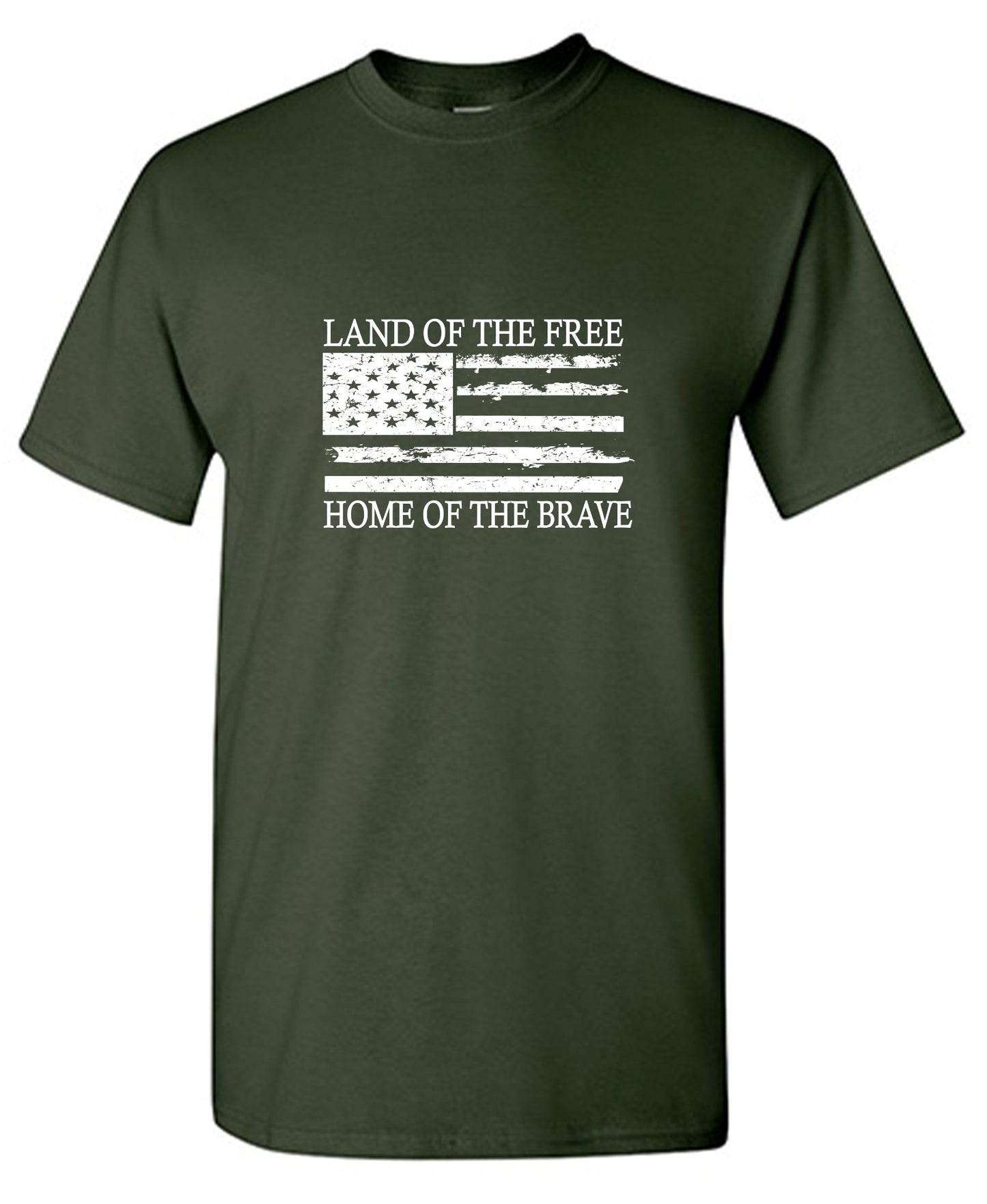 Funny T-Shirts design "Land of the Free Home of the Brave  T-Shirt - Ring Spun Tee"