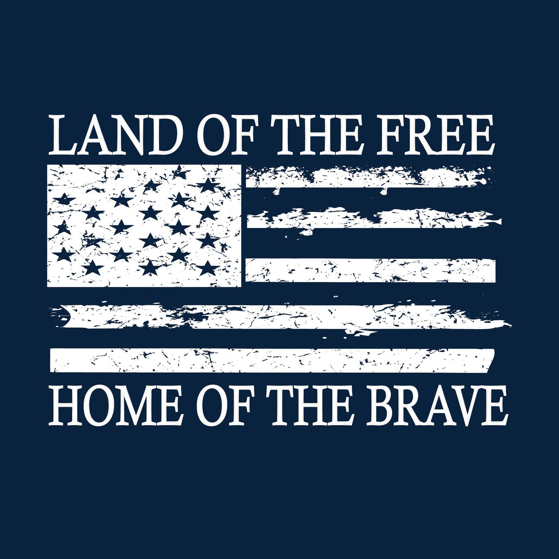 Funny T-Shirts design "Land of the Free Home of the Brave - Patriotic Shirt"
