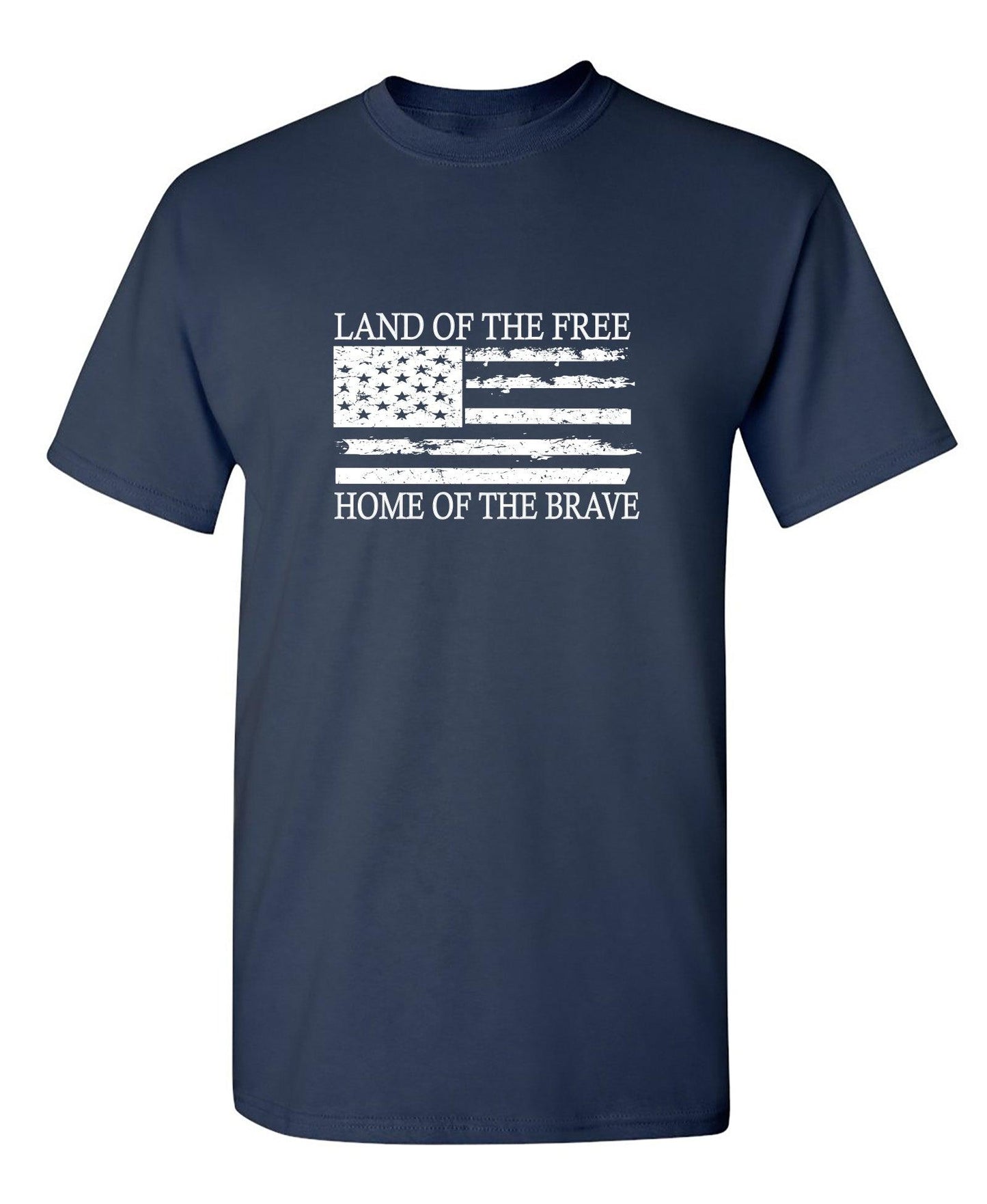 Funny T-Shirts design "Land of the Free Home of the Brave - Patriotic Shirt"