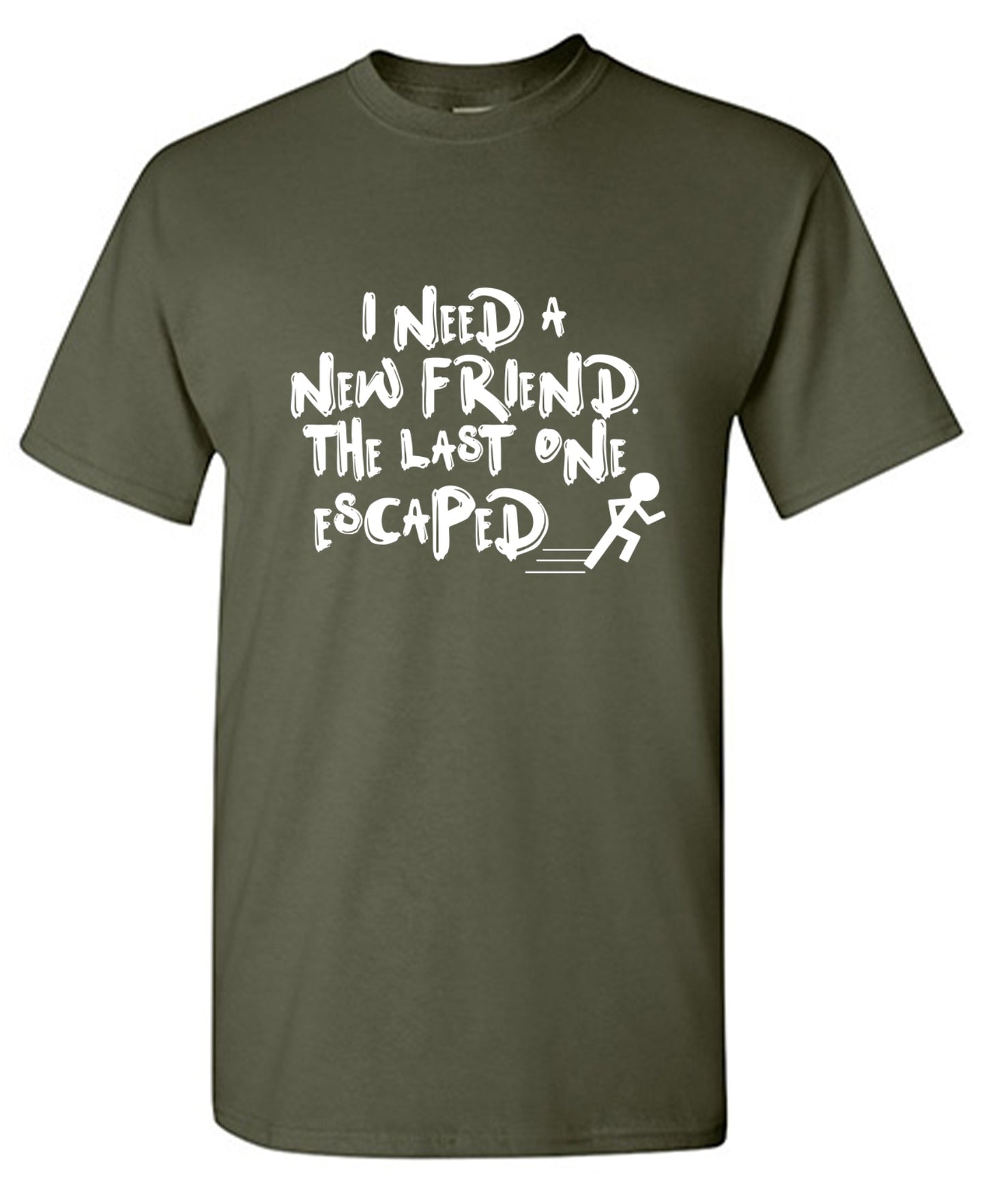 Funny T-Shirts design "I Need New Friends"