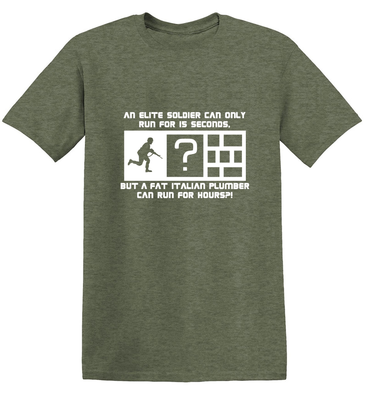 Funny T-Shirts design "An Elite Soldier Can Only Run For 15 Seconds"