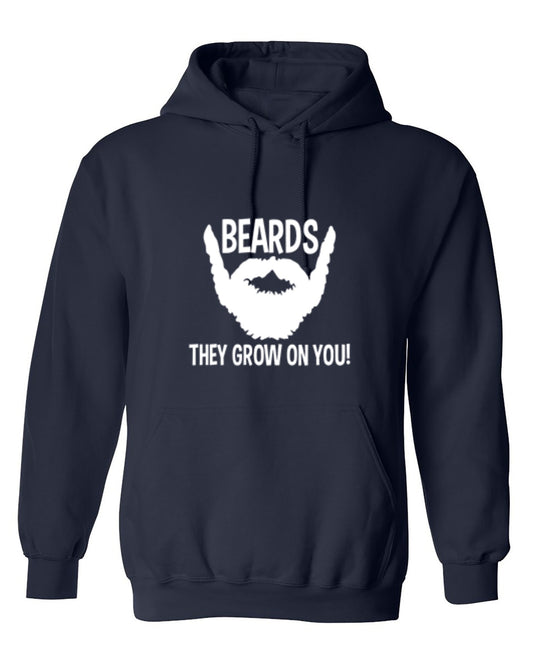 Funny T-Shirts design "Beards They Grow On You T-Shirt - Hoodie"