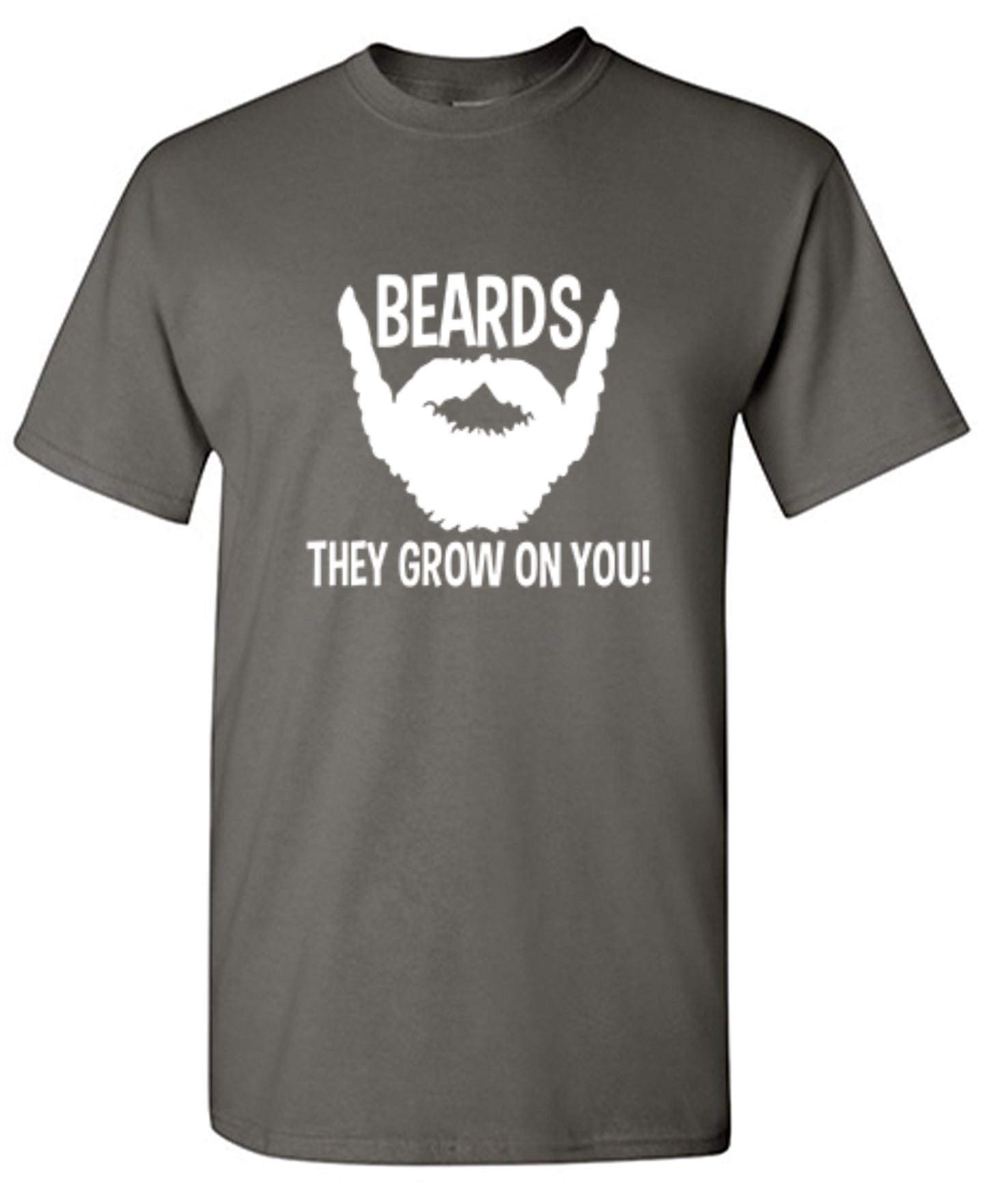 Funny T-Shirts design "Beards They Grow On You T-Shirt - Ring Spun Tee"