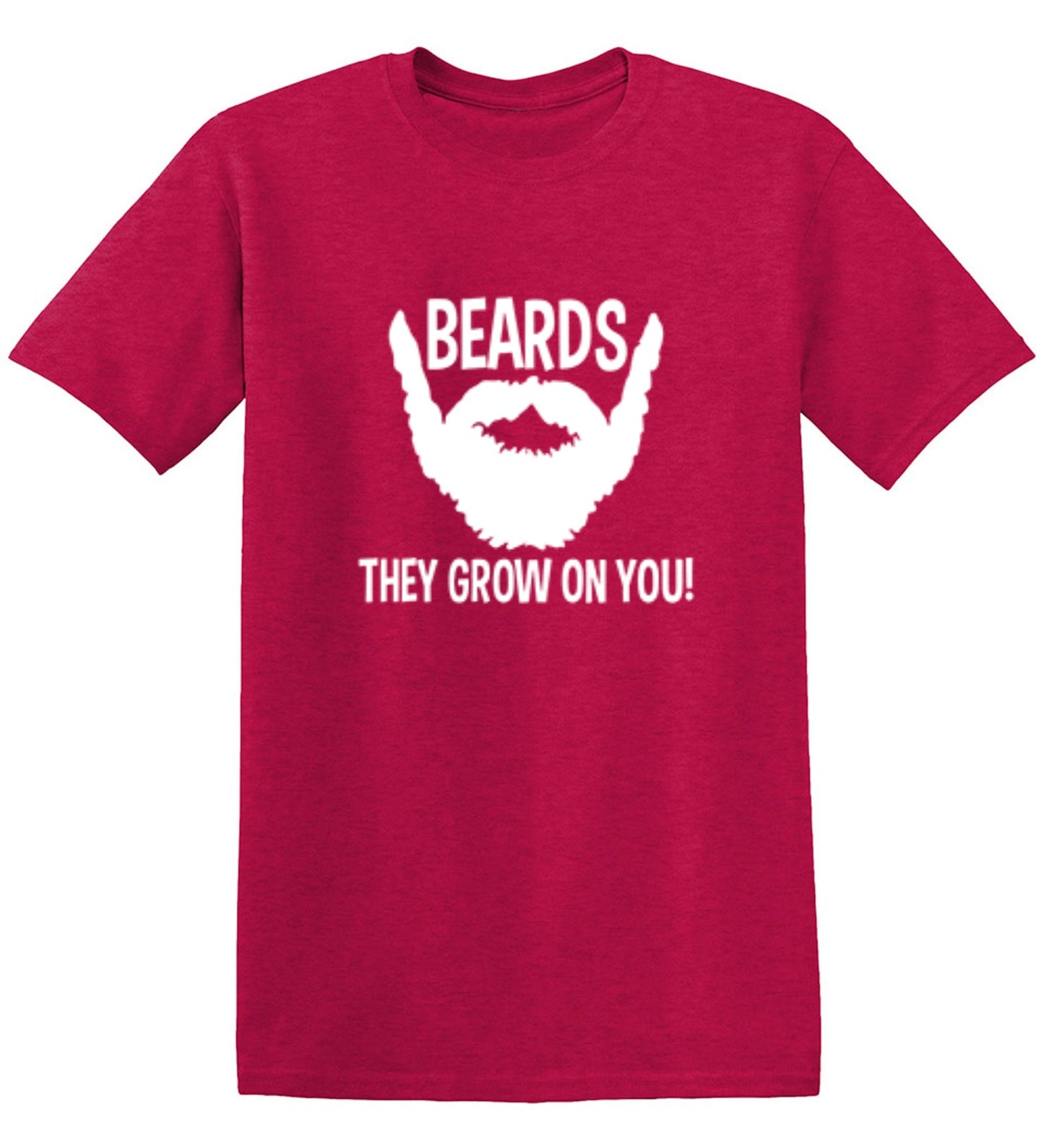 Funny T-Shirts design "Beards They Grow On You T-Shirt - Ring Spun Tee"
