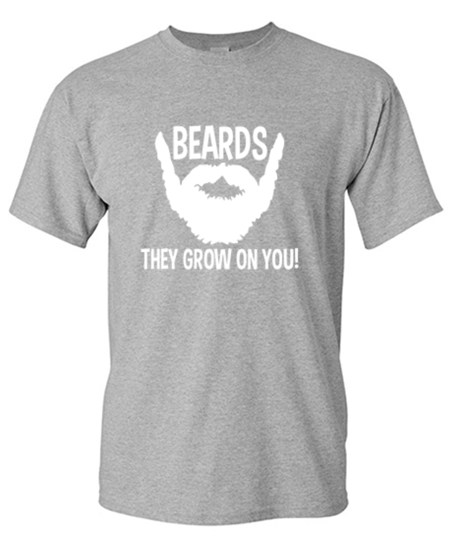 Funny T-Shirts design "Beards They Grow On You T-Shirt - Tall Tee"