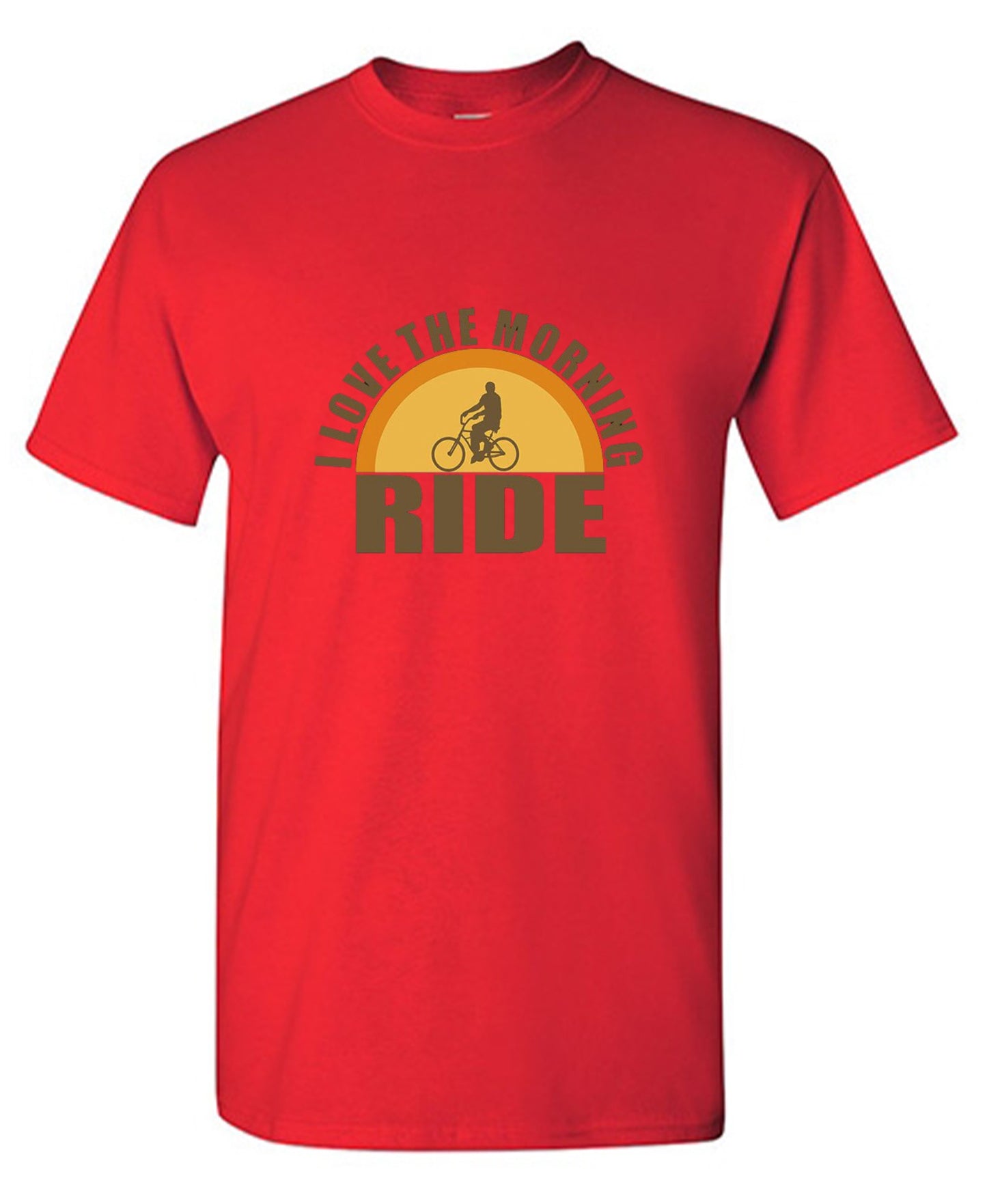 Funny T-Shirts design "I Love The Morning Ride  T-Shirt"