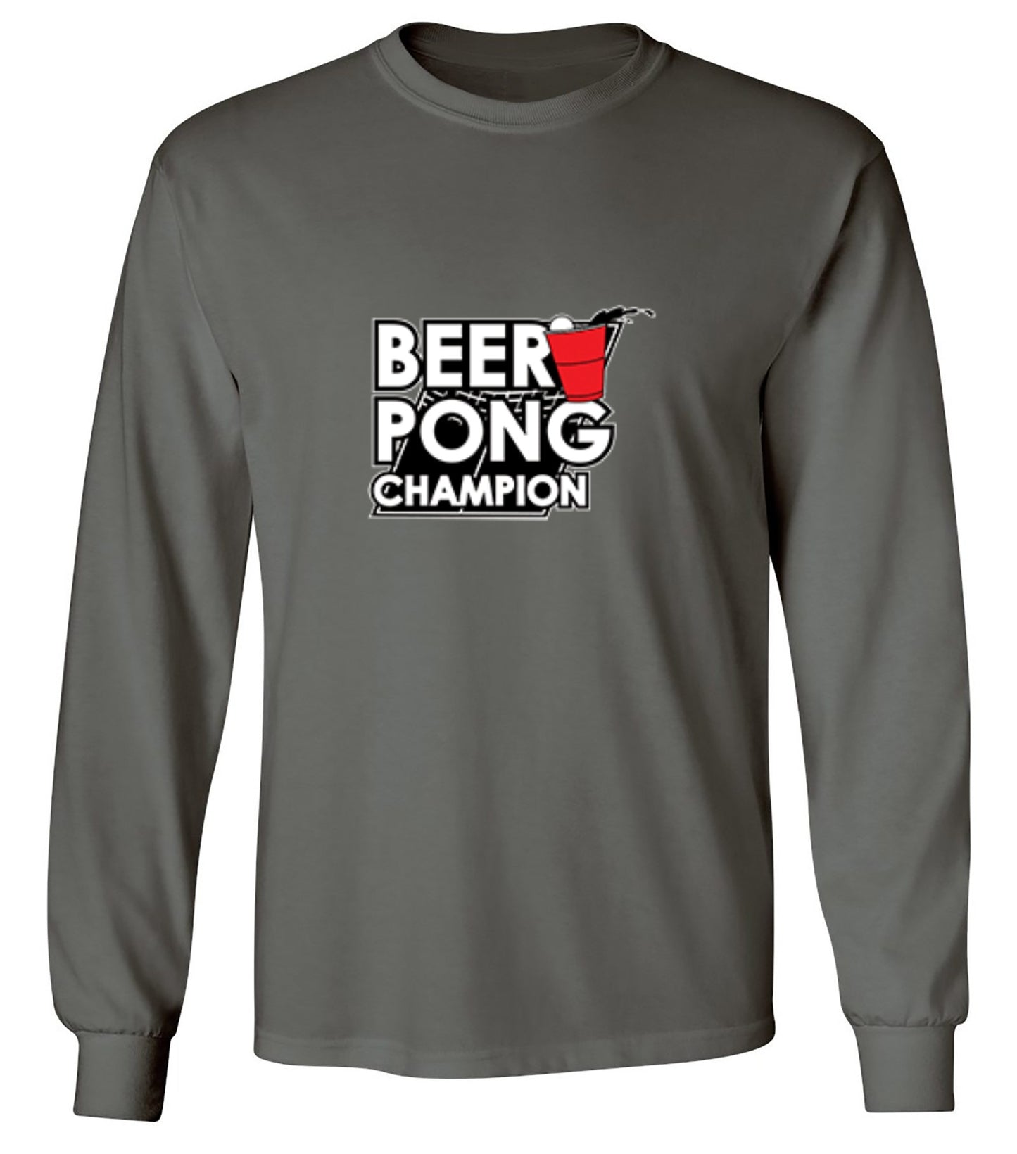 Funny T-Shirts design "Beer Pong Champion T-Shirt - Long Sleeve"