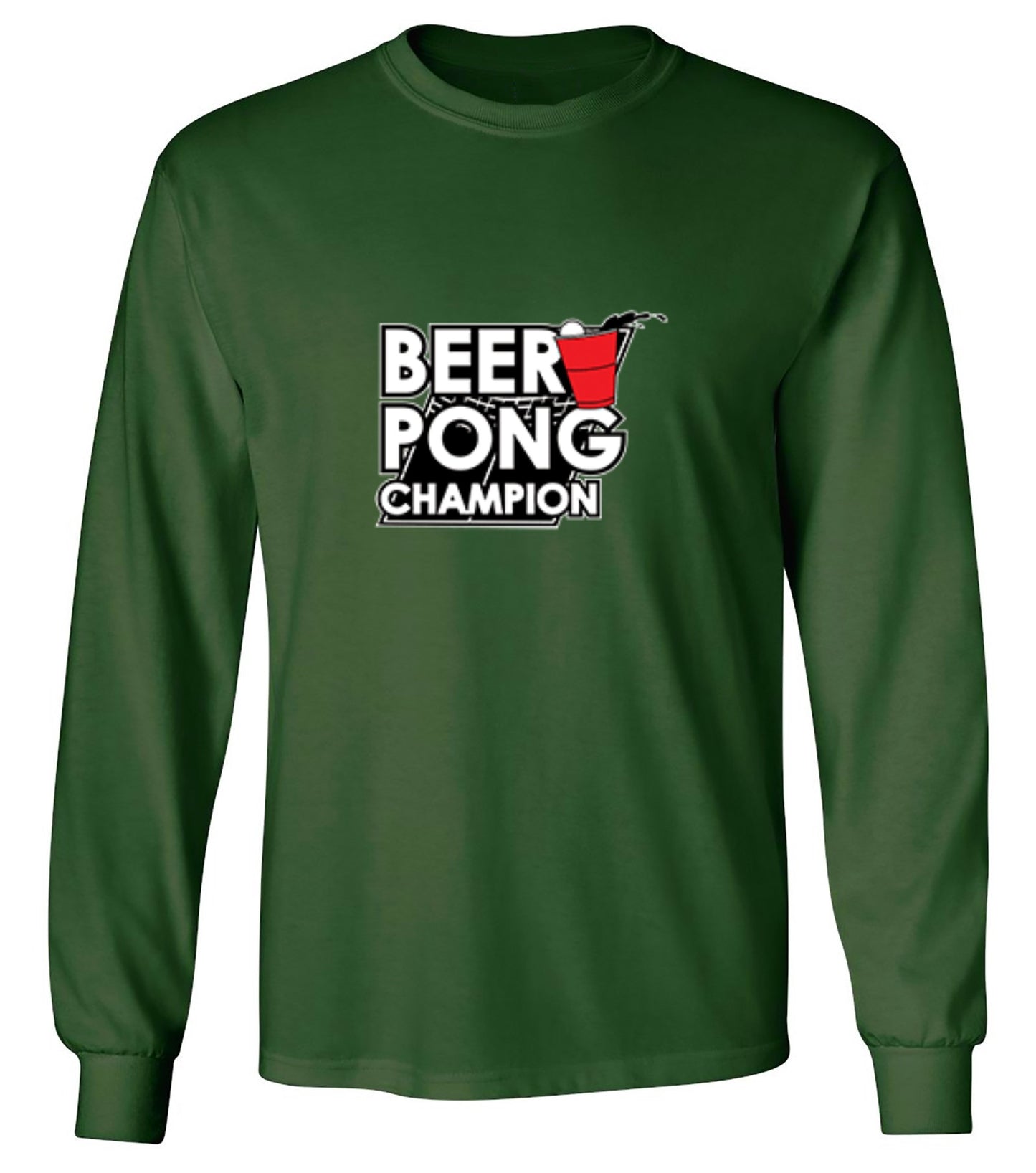 Funny T-Shirts design "Beer Pong Champion T-Shirt - Long Sleeve"