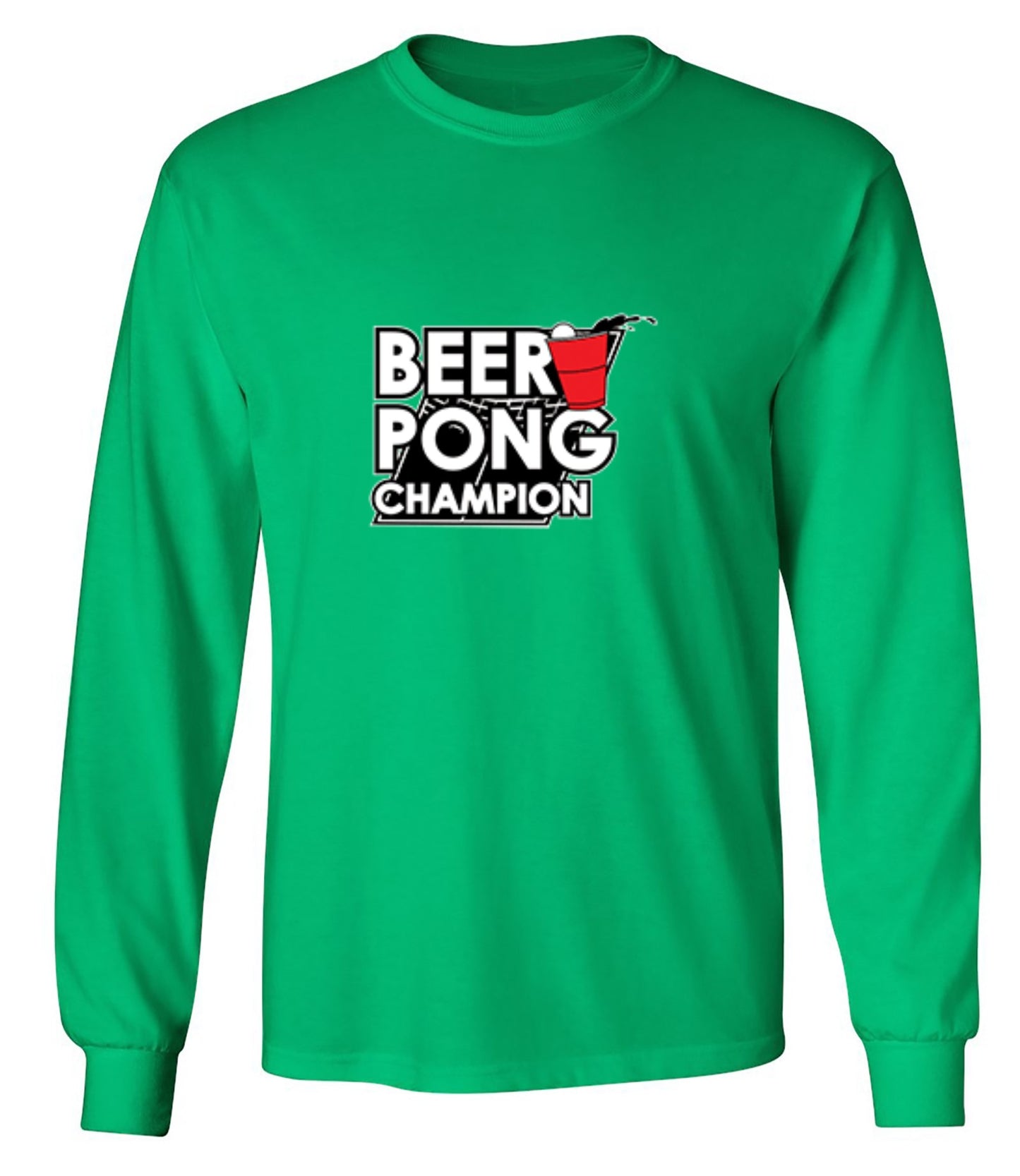 Funny T-Shirts design "Beer Pong Champion T-Shirt - Long Sleeve"