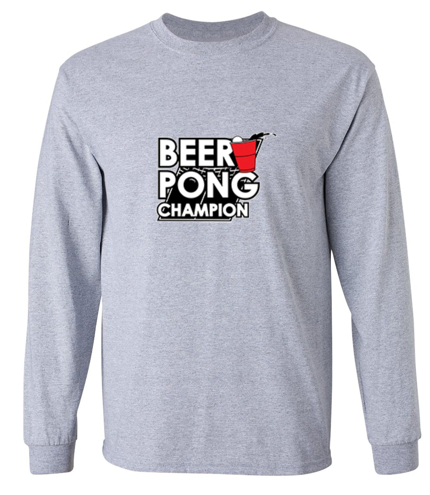Funny T-Shirts design "Beer Pong Champion T-Shirt - Long Sleeve"