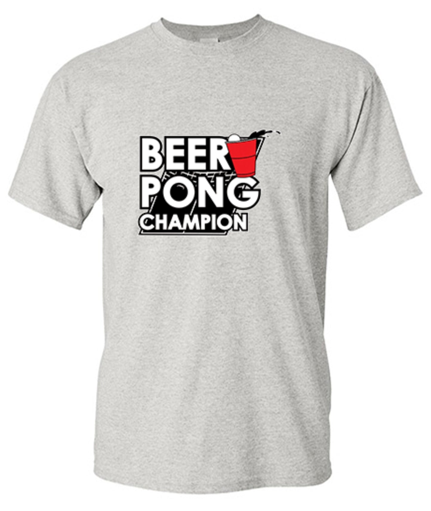 Funny T-Shirts design "Beer Pong Champion T-Shirt - Ring Spun Tee"