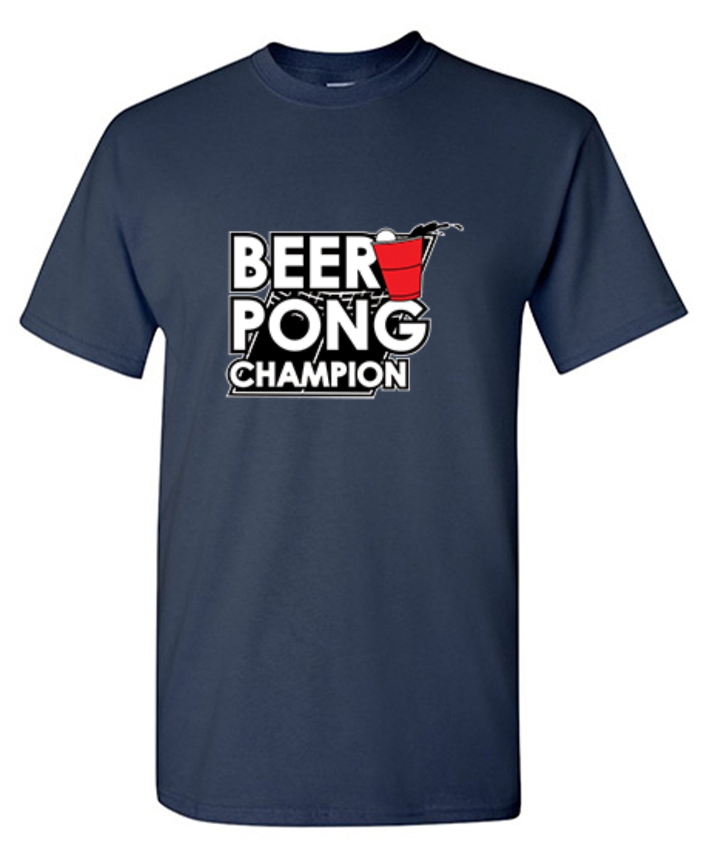 Funny T-Shirts design "Beer Pong Champion T-Shirt - Tall Tee"