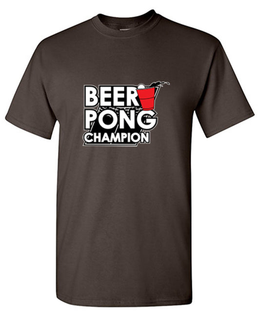 Funny T-Shirts design "Beer Pong Champion T-Shirt - Tall Tee"