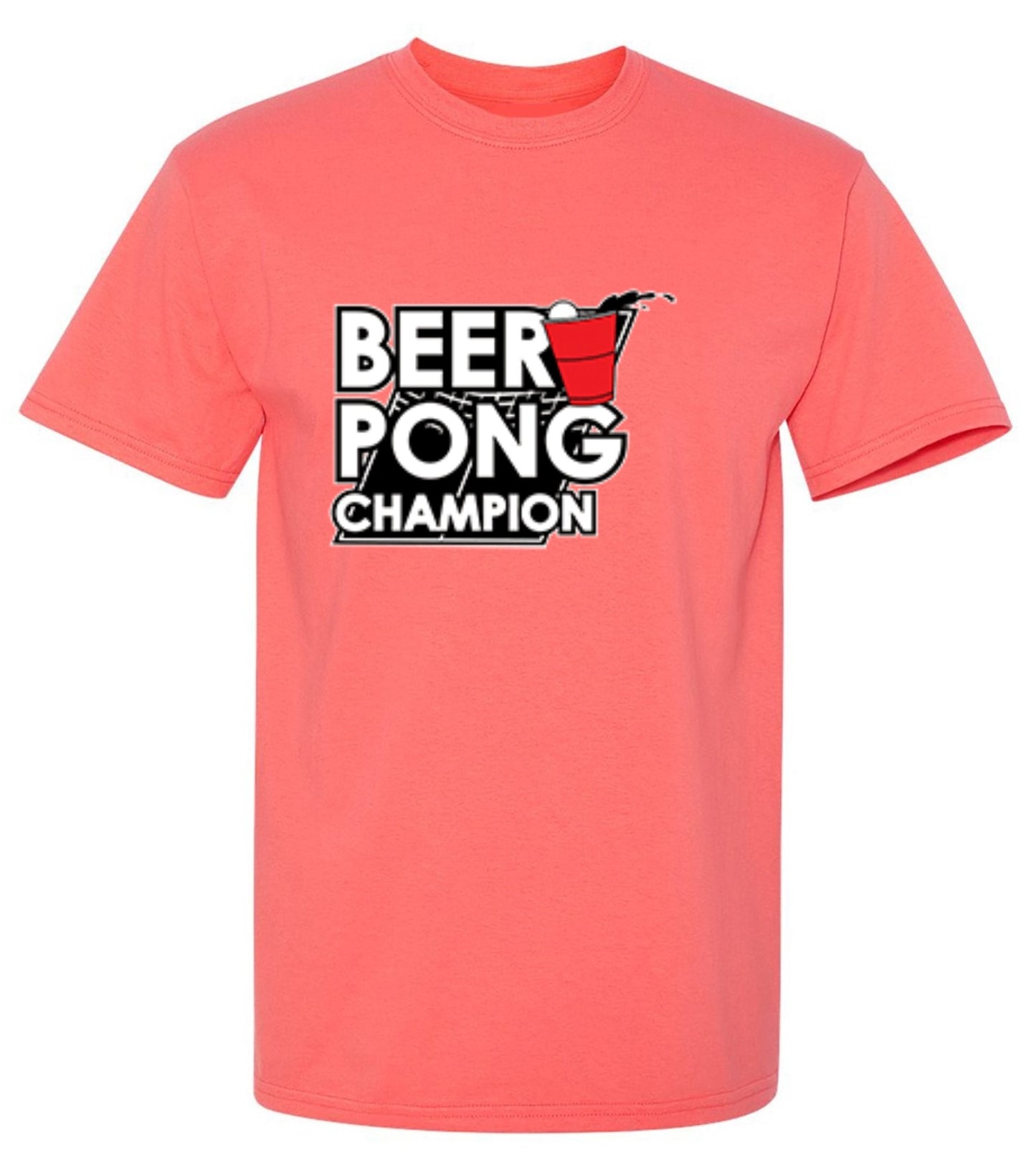 Funny T-Shirts design "Beer Pong Champion T-Shirt - Ring Spun Tee"