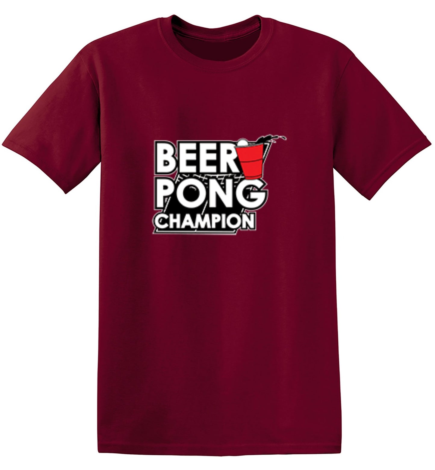 Funny T-Shirts design "Beer Pong Champion T-Shirt - Ring Spun Tee"