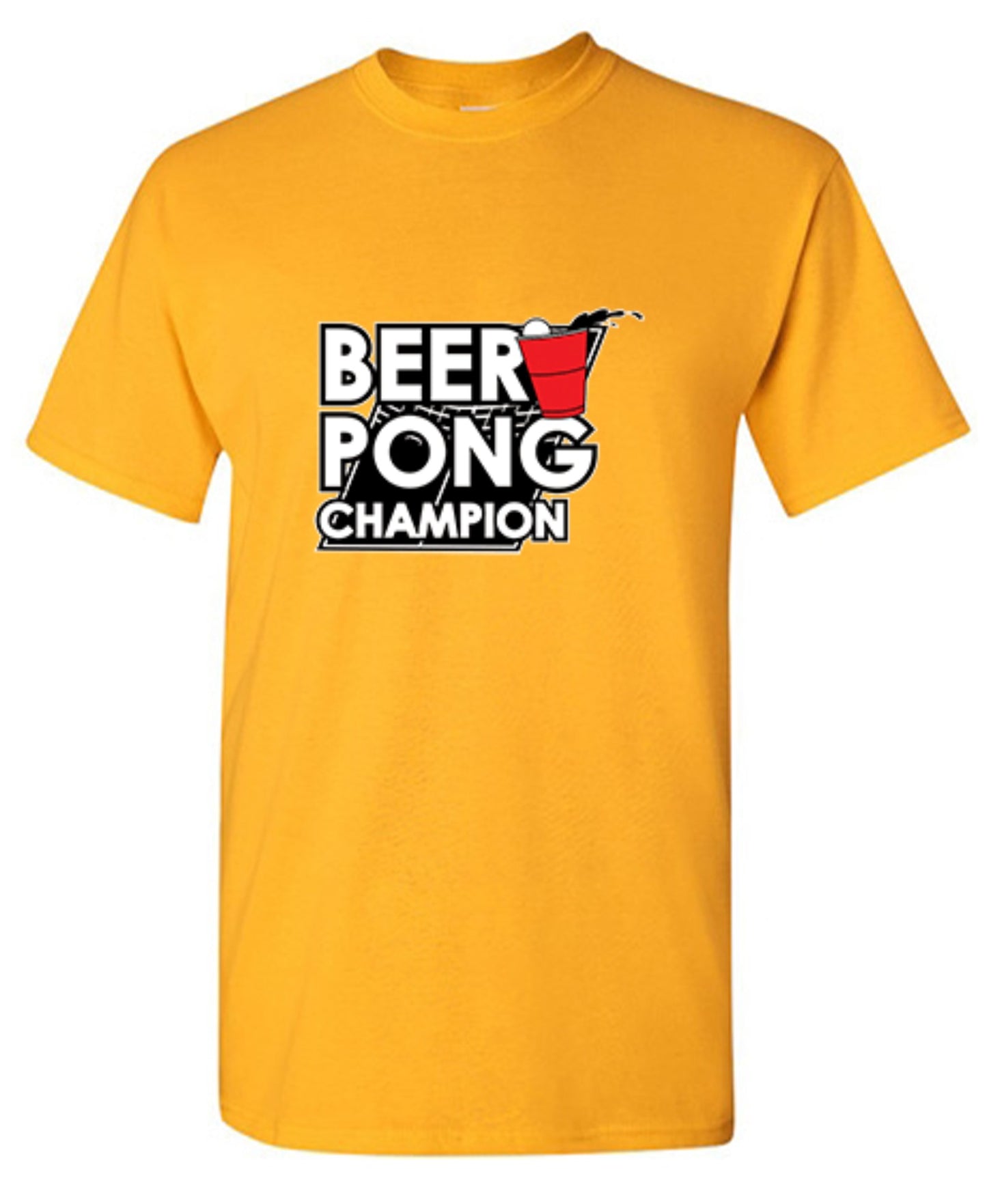 Funny T-Shirts design "Beer Pong Champion T-Shirt - Ring Spun Tee"