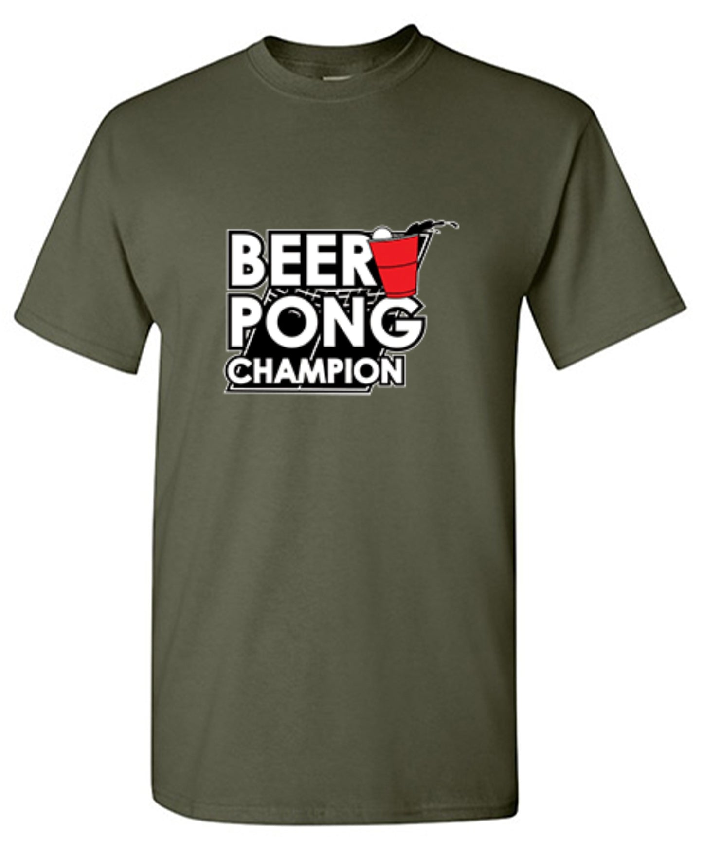 Funny T-Shirts design "Beer Pong Champion T-Shirt - Ring Spun Tee"