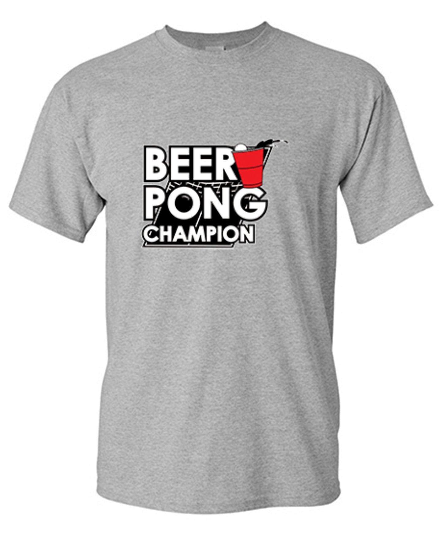 Funny T-Shirts design "Beer Pong Champion T-Shirt - Ring Spun Tee"