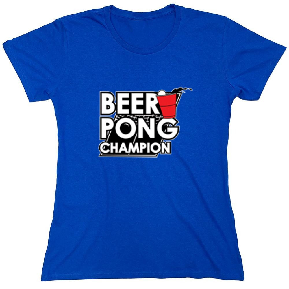 Funny T-Shirts design "Beer Pong Champion T-Shirt - Womens"